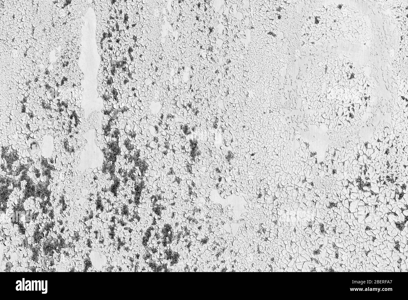 La texture di peeling vernice dal metallo arrugginito. Sfondo astratti per la progettazione. In bianco e nero. Foto Stock