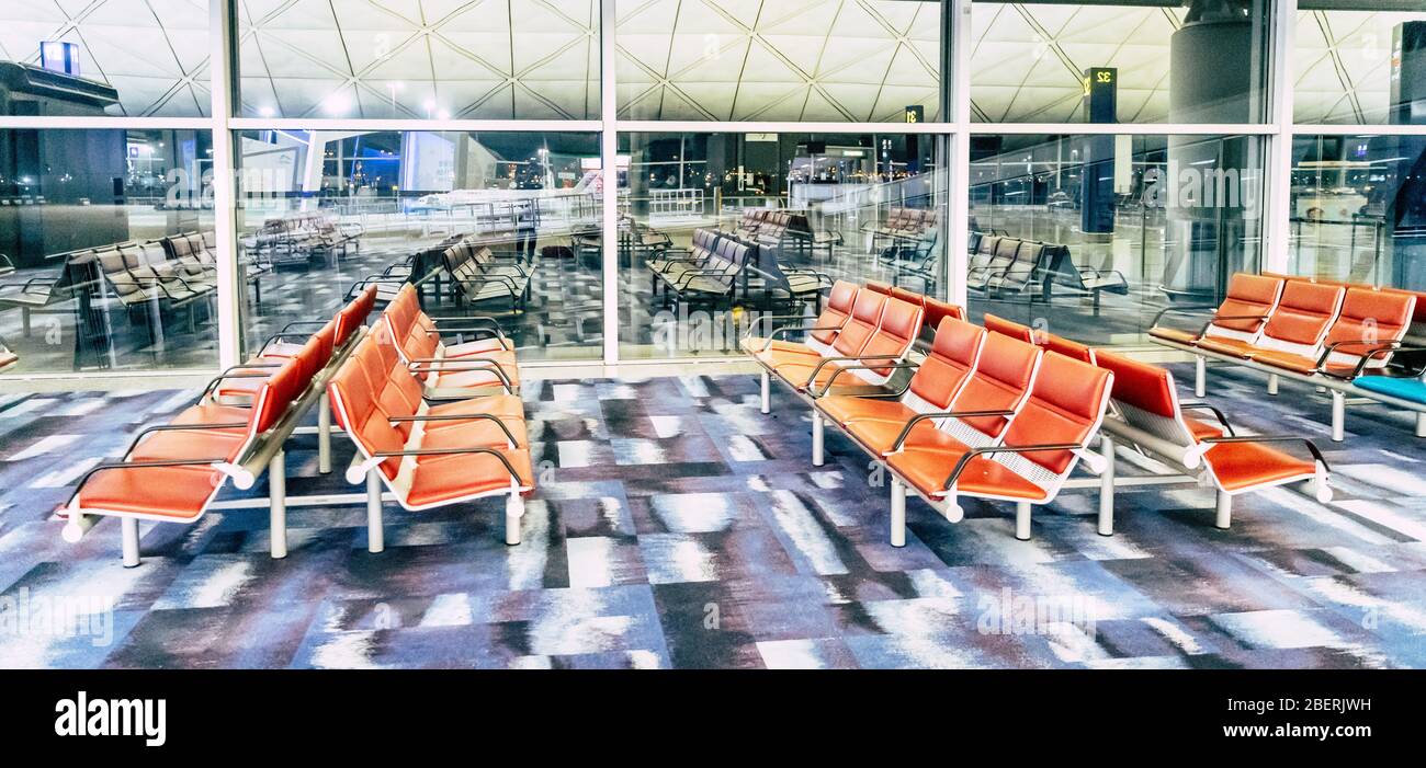 Aeroporto Internazionale di Hong Kong. Terminal dell'aeroporto di Hong kong. Foto Stock
