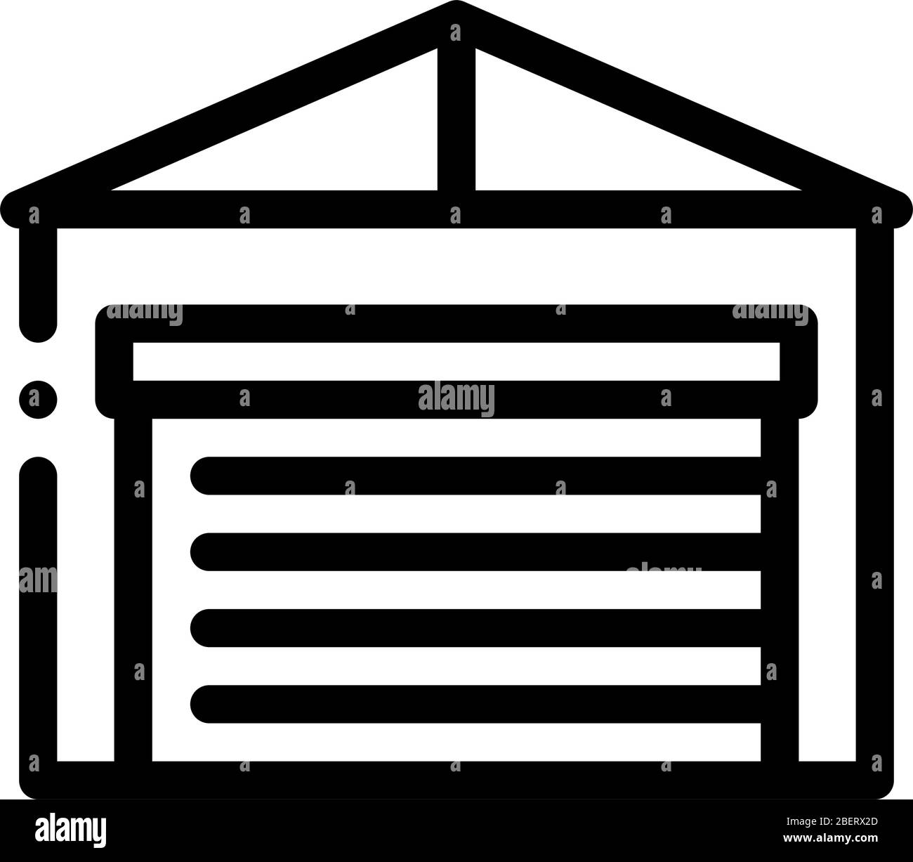 illustrazione del profilo vettoriale dell'icona parcheggio chiuso Illustrazione Vettoriale