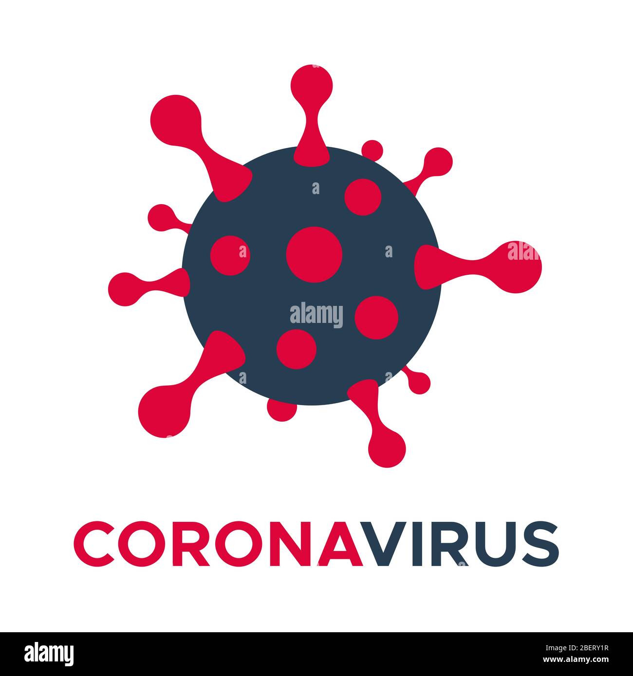 Vettore di icone di cellule di molecola di coronavirus. Vettore piatto Illustrazione Vettoriale