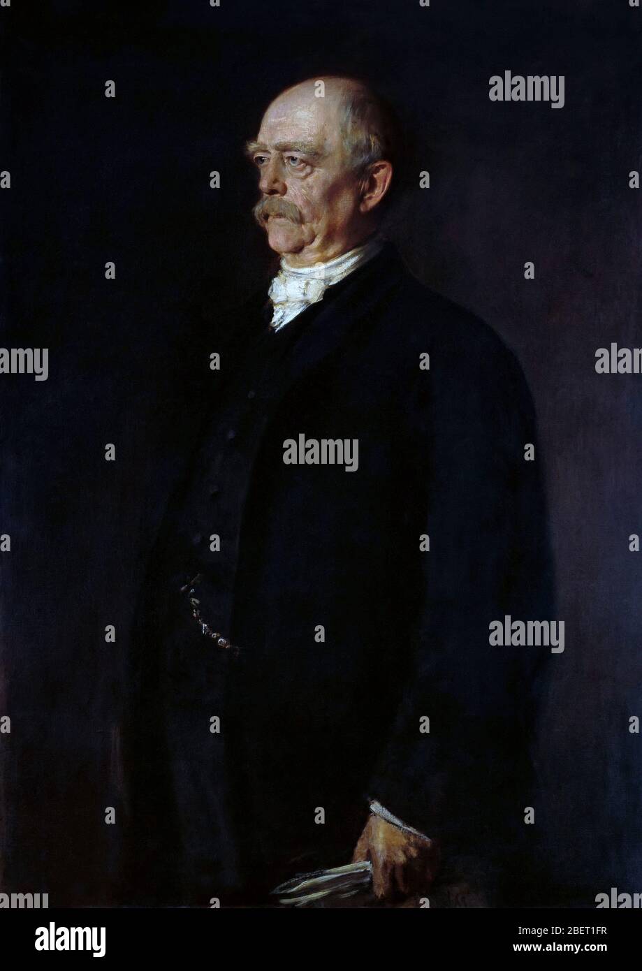 Ritratto di otto von Bismarck. Foto Stock