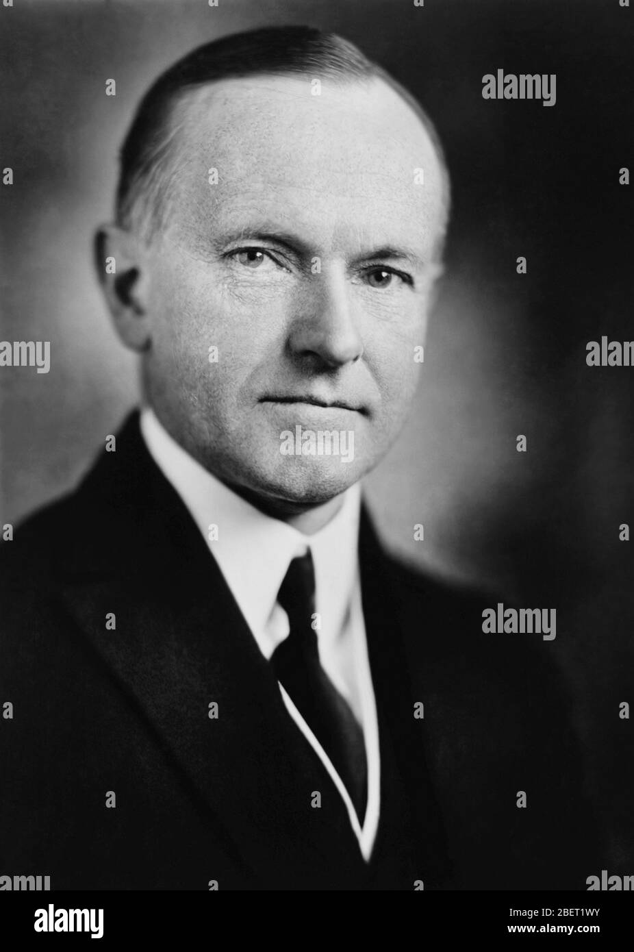 Ritratto di storia politica americana di Calvin Coolidge, 1924. Foto Stock
