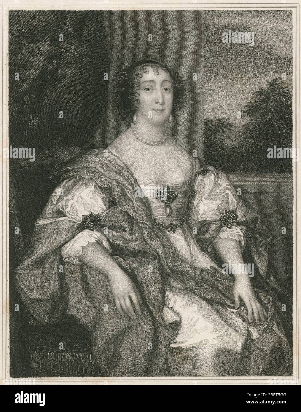 Incisione antica del 1834, Dorothy Sidney, contessa di Leicester. La signora Dorothy Sidney (nata Percy), contessa di Leicester (1598-1659), era la figlia maggiore di Enrico Percy, IX conte di Northumberland, e sua moglie, la signora Dorothy Devereux. FONTE: INCISIONE ORIGINALE Foto Stock