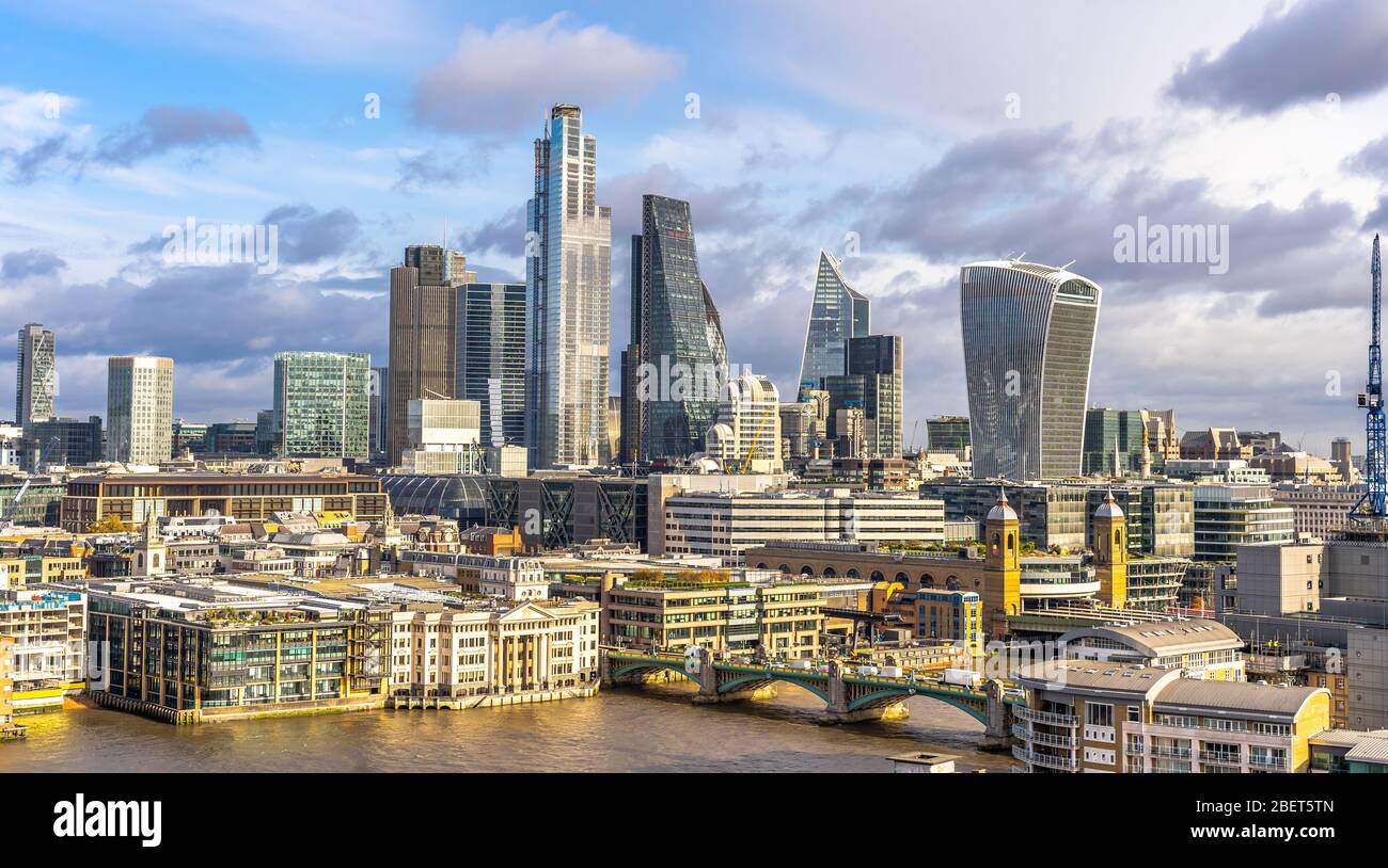 Londra skyline città, Regno Unito Foto Stock
