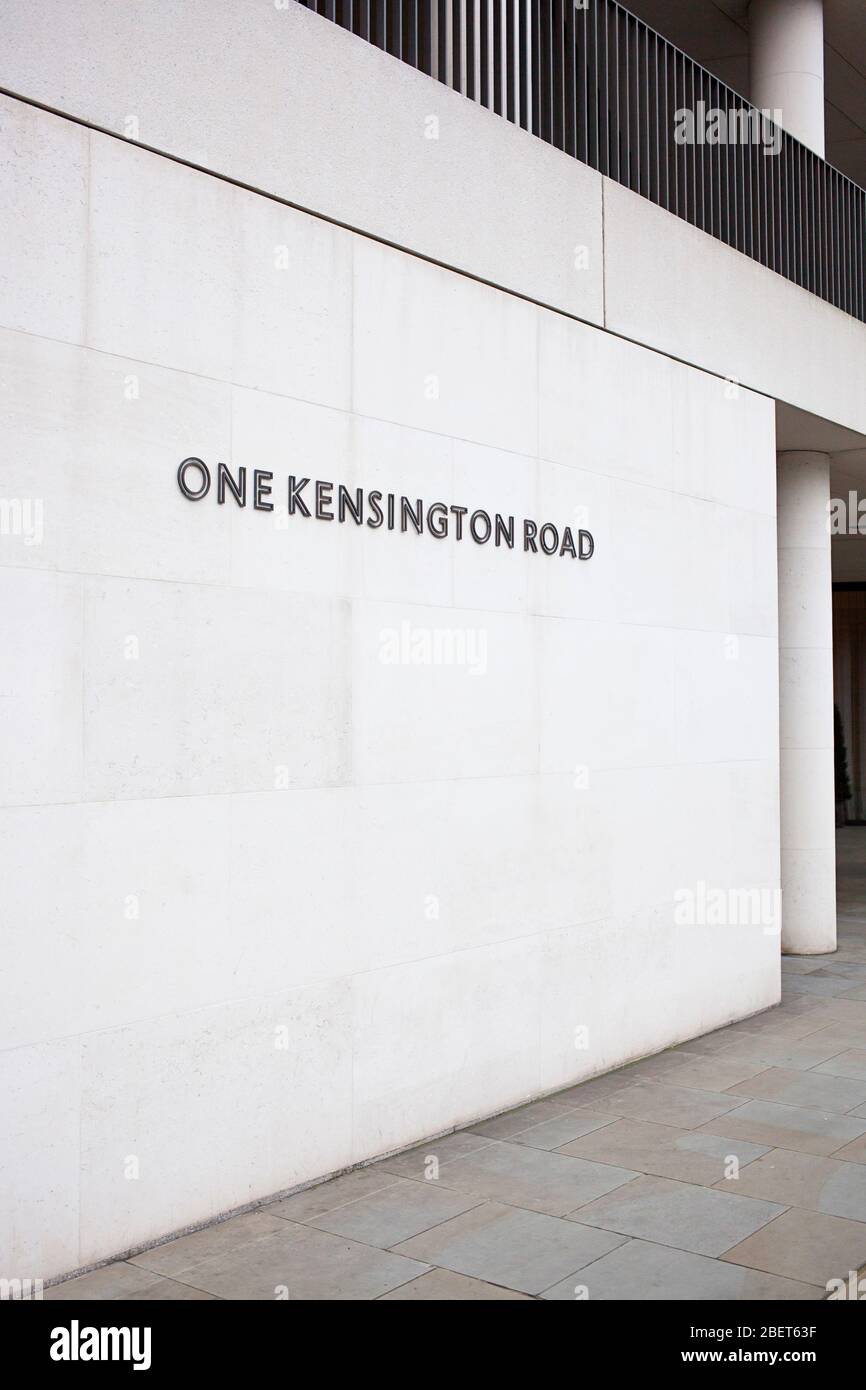 Uno Kensington Gardens, uno Kensington Road, Kensington, Londra, Regno Unito Foto Stock