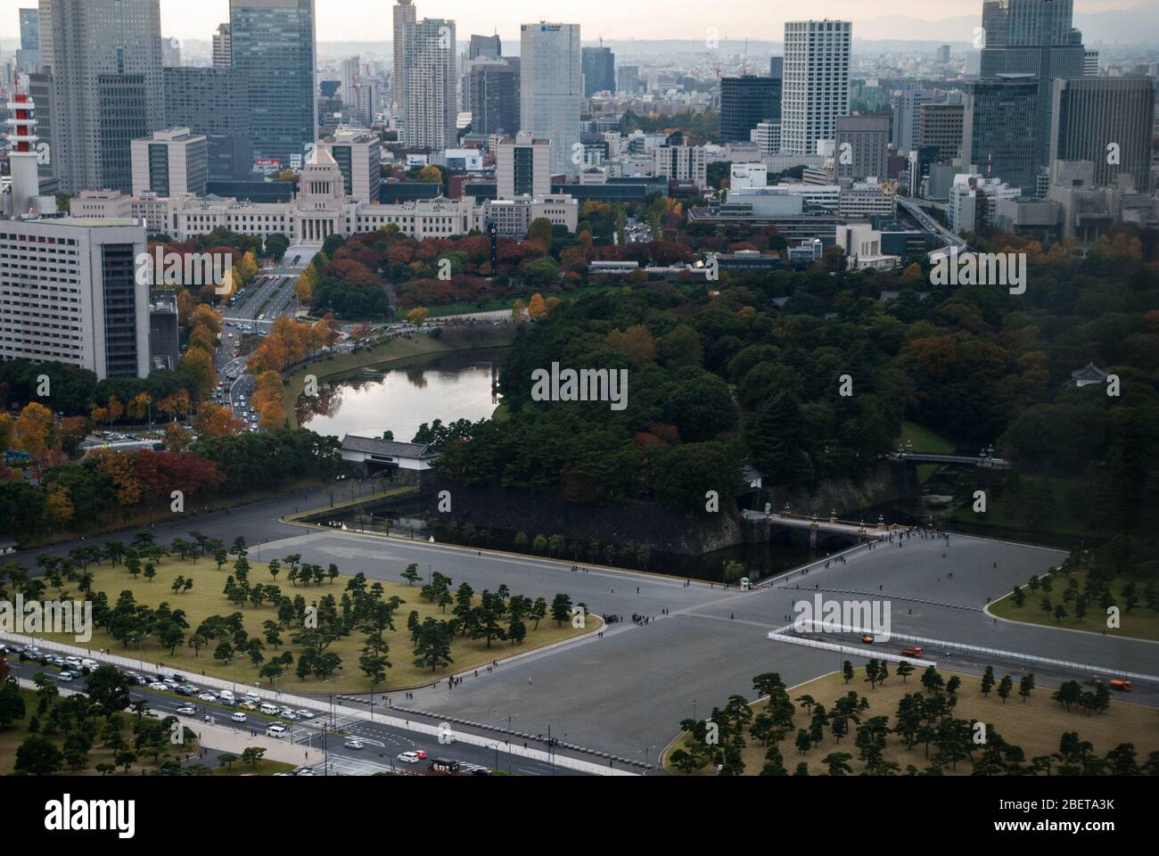 Tokyo City City skyline Layout alta densità 2 Chome-4-1 Marunouchi, Chiyoda City, Tokyo 100-6390, Giappone Foto Stock