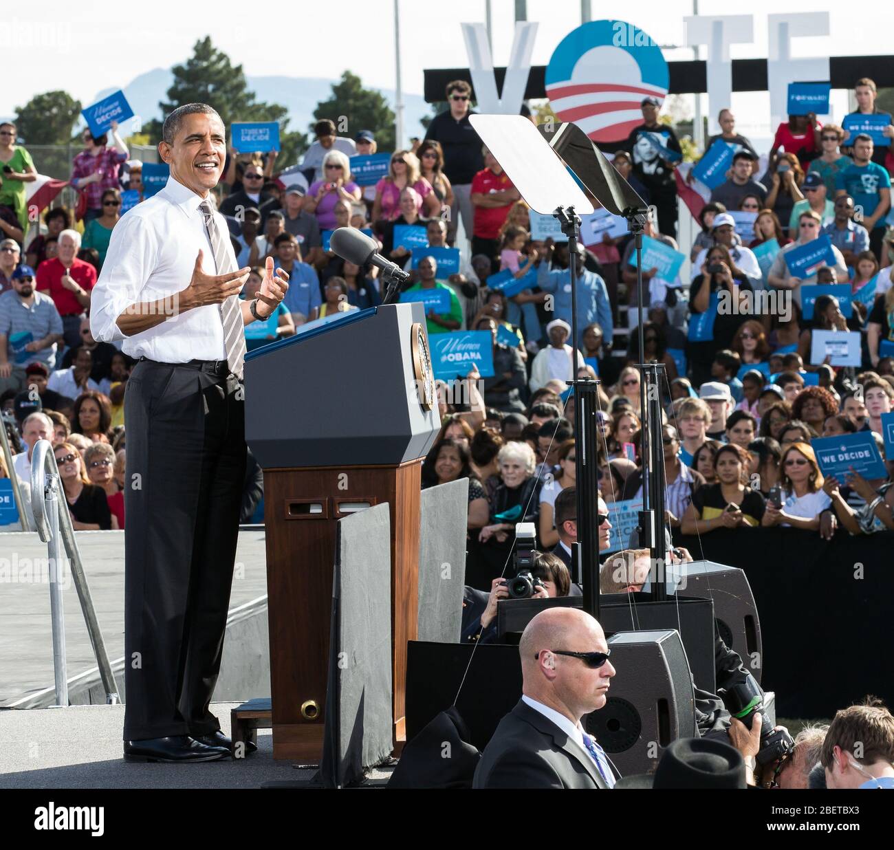 LAS VEGAS, NV - 1 novembre: Sheila e nella foto al Rally Grassroots di Eva Longoria & Barack Obama il 1 novembre 2012 a Las Vegas, Nevada. Foto di: KAB Foto Stock
