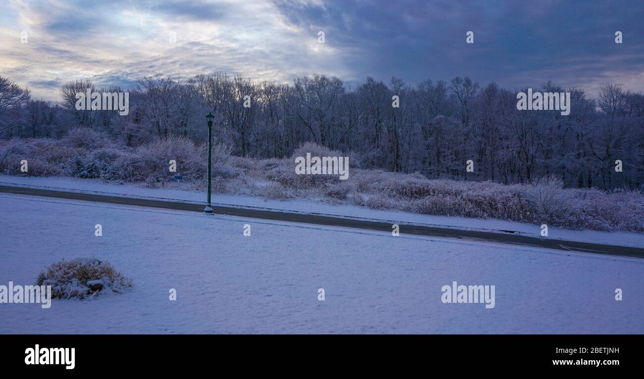 CADUTA DI NEVE Foto Stock