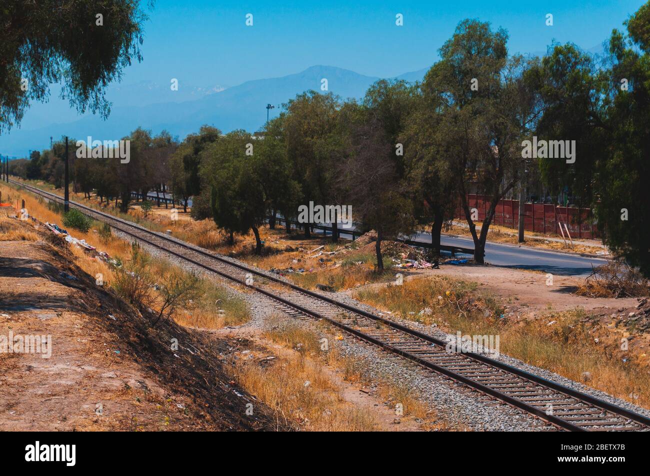 SANTIAGO, CILE - DICEMBRE 2015: Una ferrovia a Cerrillos Foto Stock