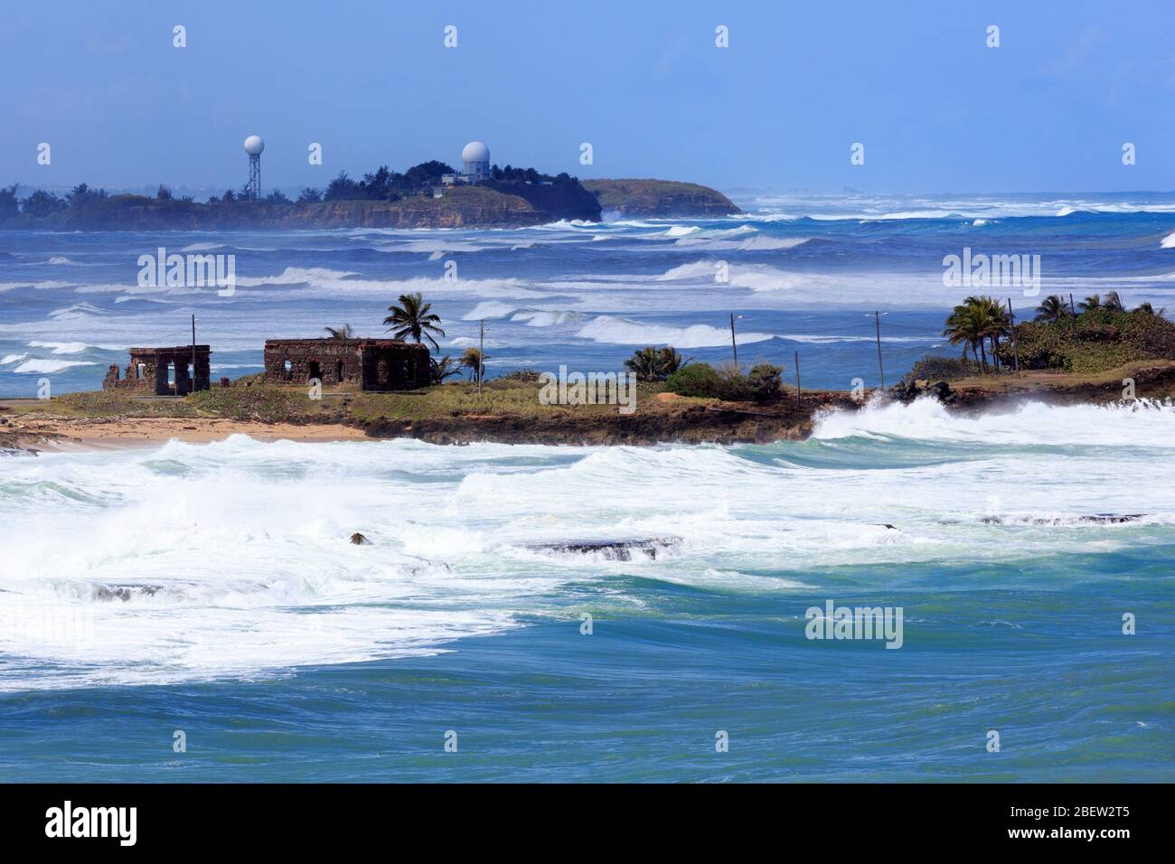 Fort El Canuelo rovine in Old San Juan, Porto Rico, Caraibi Foto Stock