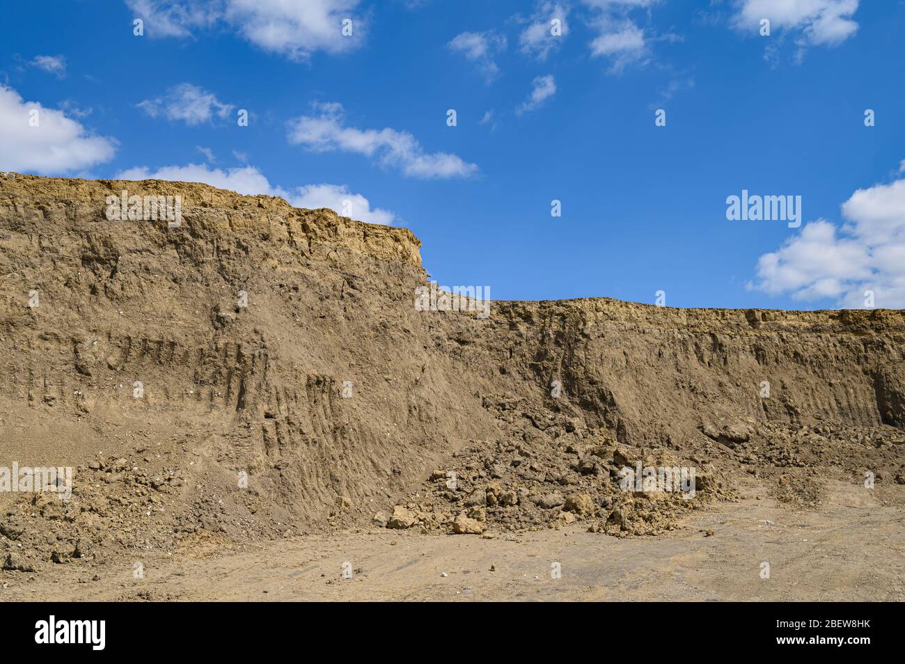 sviluppato sabbia o buca di creta Foto Stock