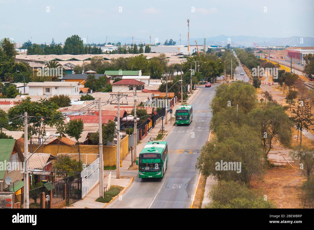 SANTIAGO, CILE - GENNAIO 2016: Un autobus Transantiago a Cerrillos Foto Stock