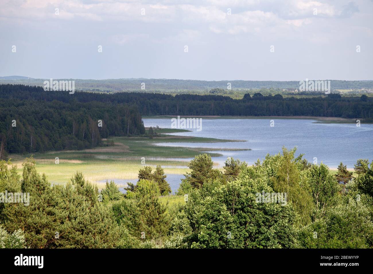 Viaggi destionation Bielorussia. Parco nazionale dei laghi Braslav. Luoghi turistici in Bielorussia Foto Stock