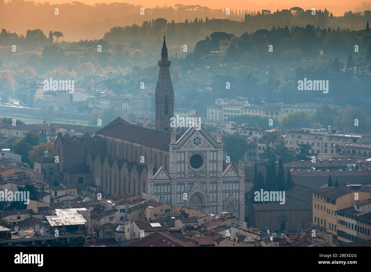 Vista sulla città monumentale di Firenze in Italia Foto Stock