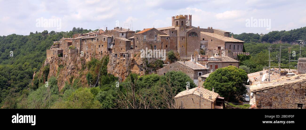 Calcata (VITERBO), Italia - 27 luglio 2019: Calcata, comune e comune della provincia di Viterbo nella regione Lazio Foto Stock