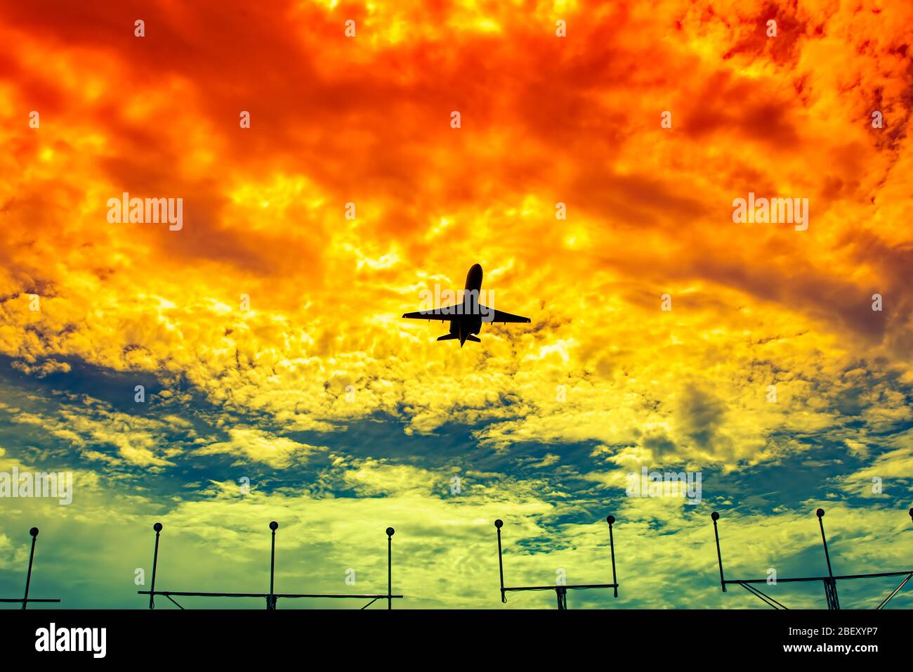 Blocco dell'aviazione causato da Covid 19 Foto Stock