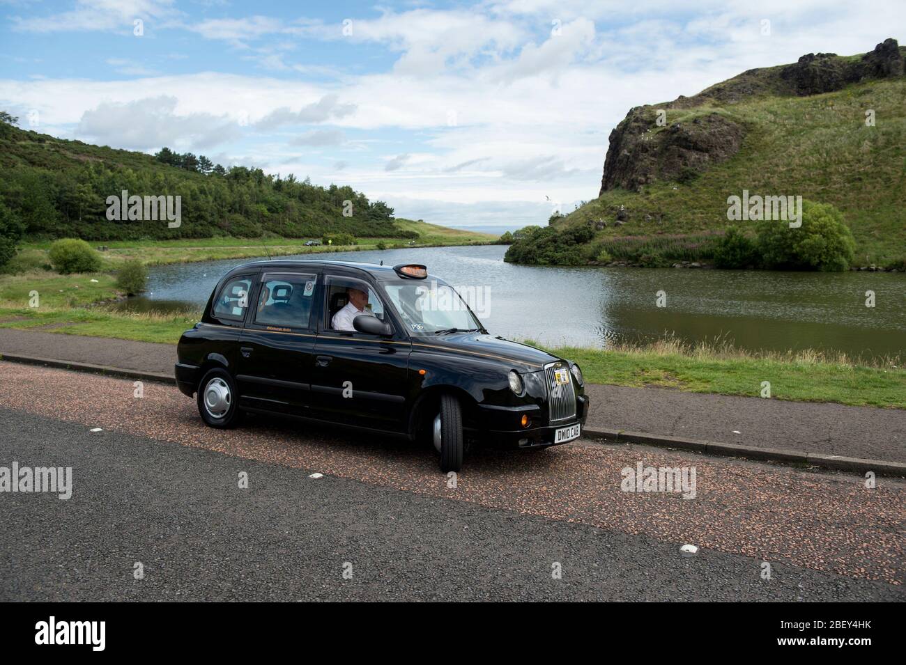 I taxi centrali di Edimburgo sono un ottimo modo per girare la città Foto Stock