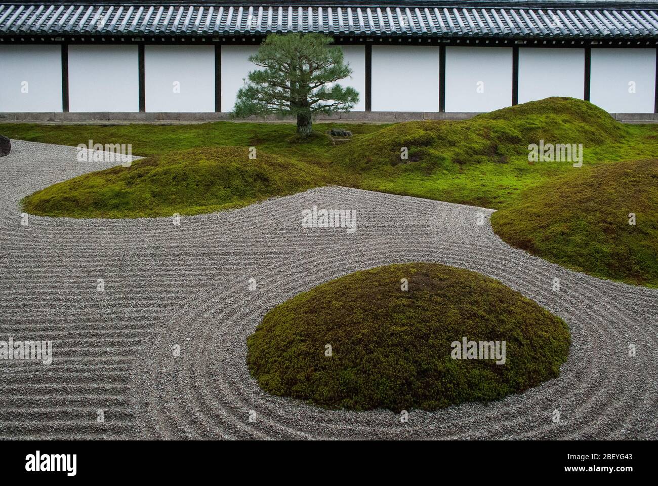 Buddhismo Buddista Giardino Zen Tempio Tōfuku-ji del XV secolo, 15-Chōme 778 Honmachi, Higashiyama-ku, Kyōto, Prefettura di Kyoto Foto Stock