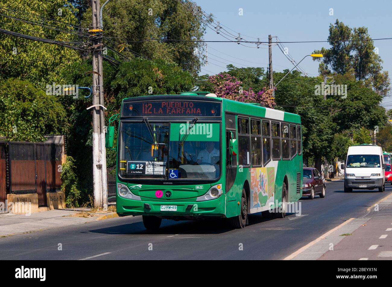 SANTIAGO DEL CILE - Marzo 2016: un autobus Transantiago in Maipú Foto Stock