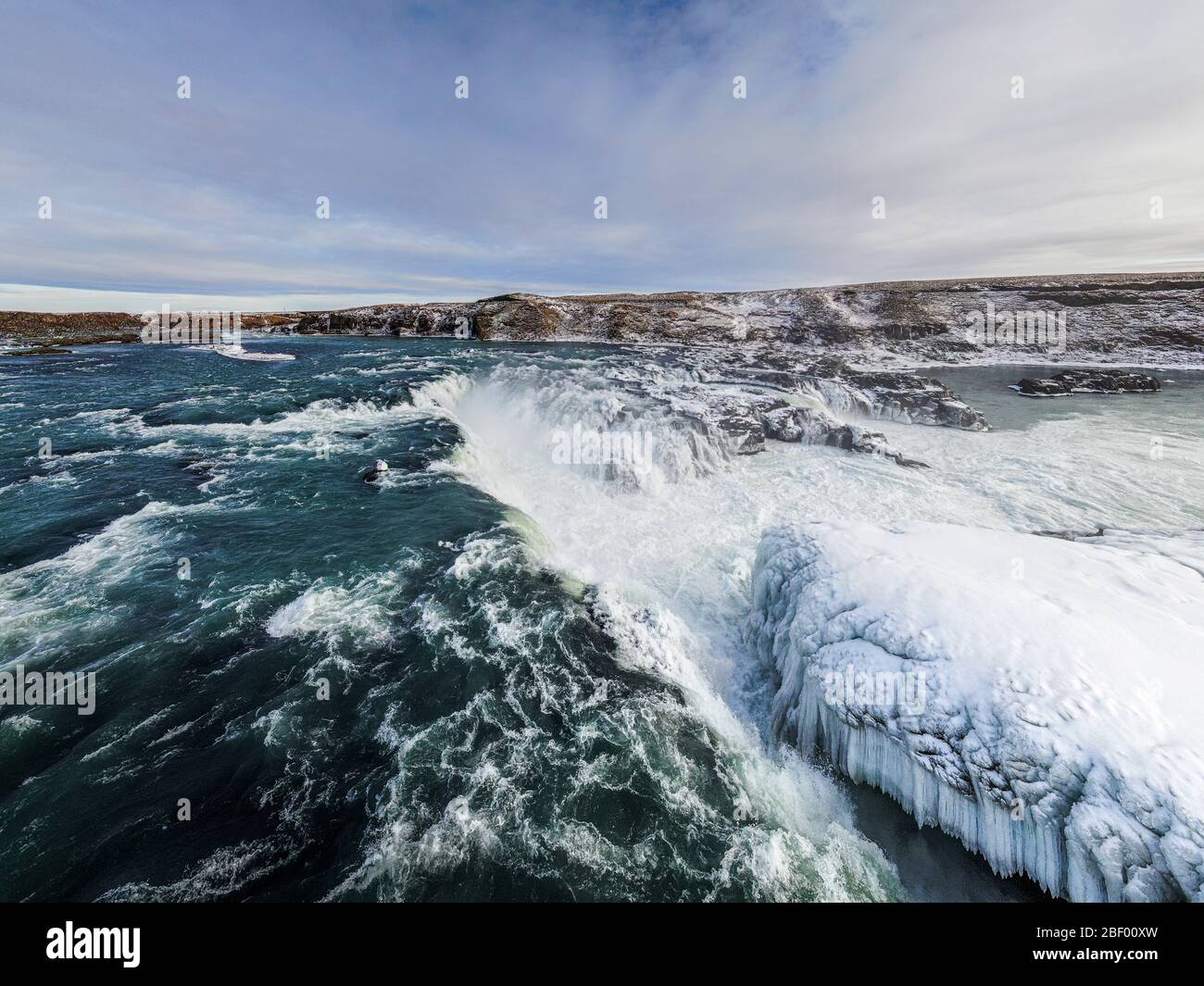 Urridafoss cascata, Islanda Foto Stock