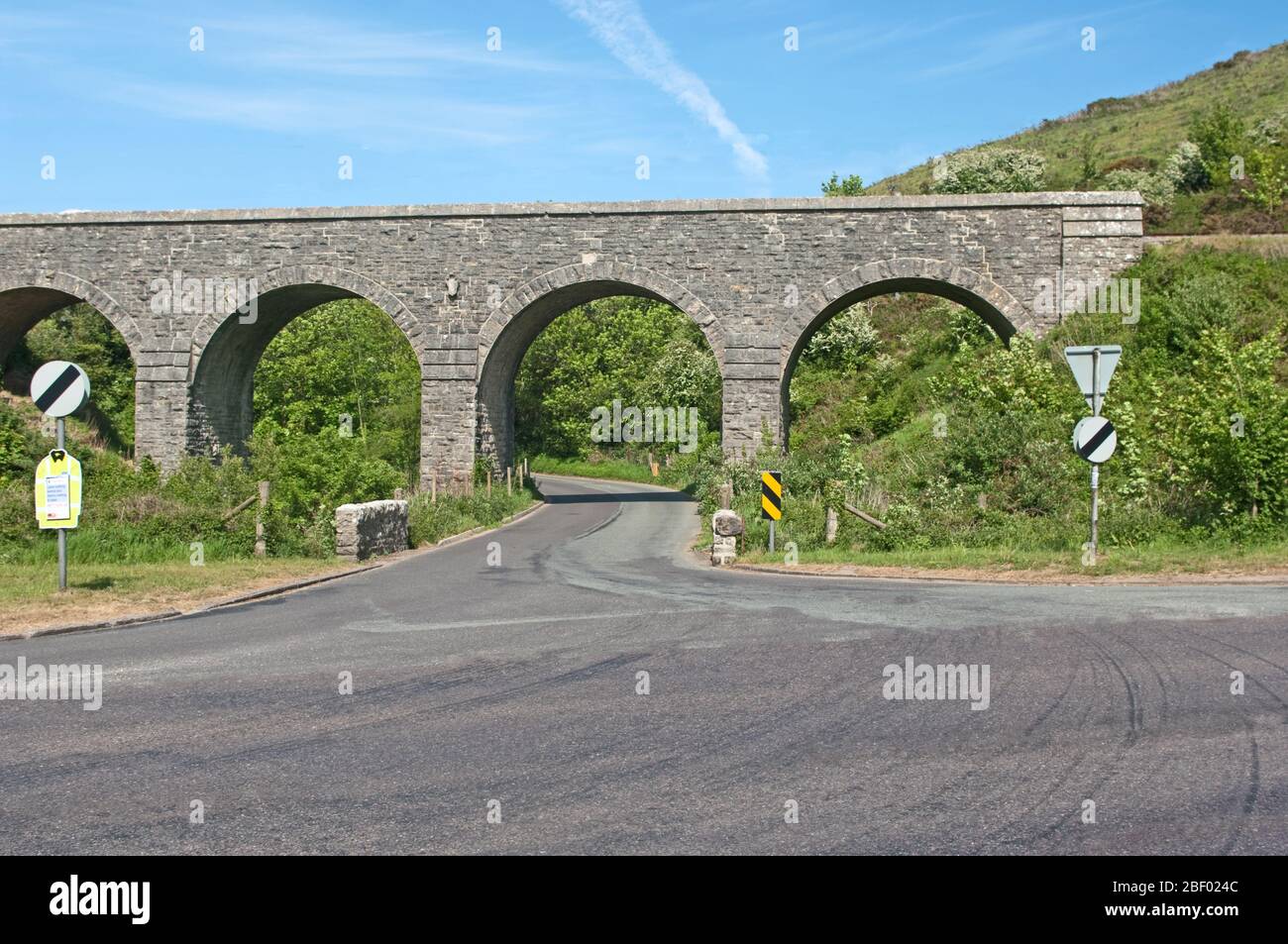 Corfe Castello, Dorset, Rail Viadotto Foto Stock