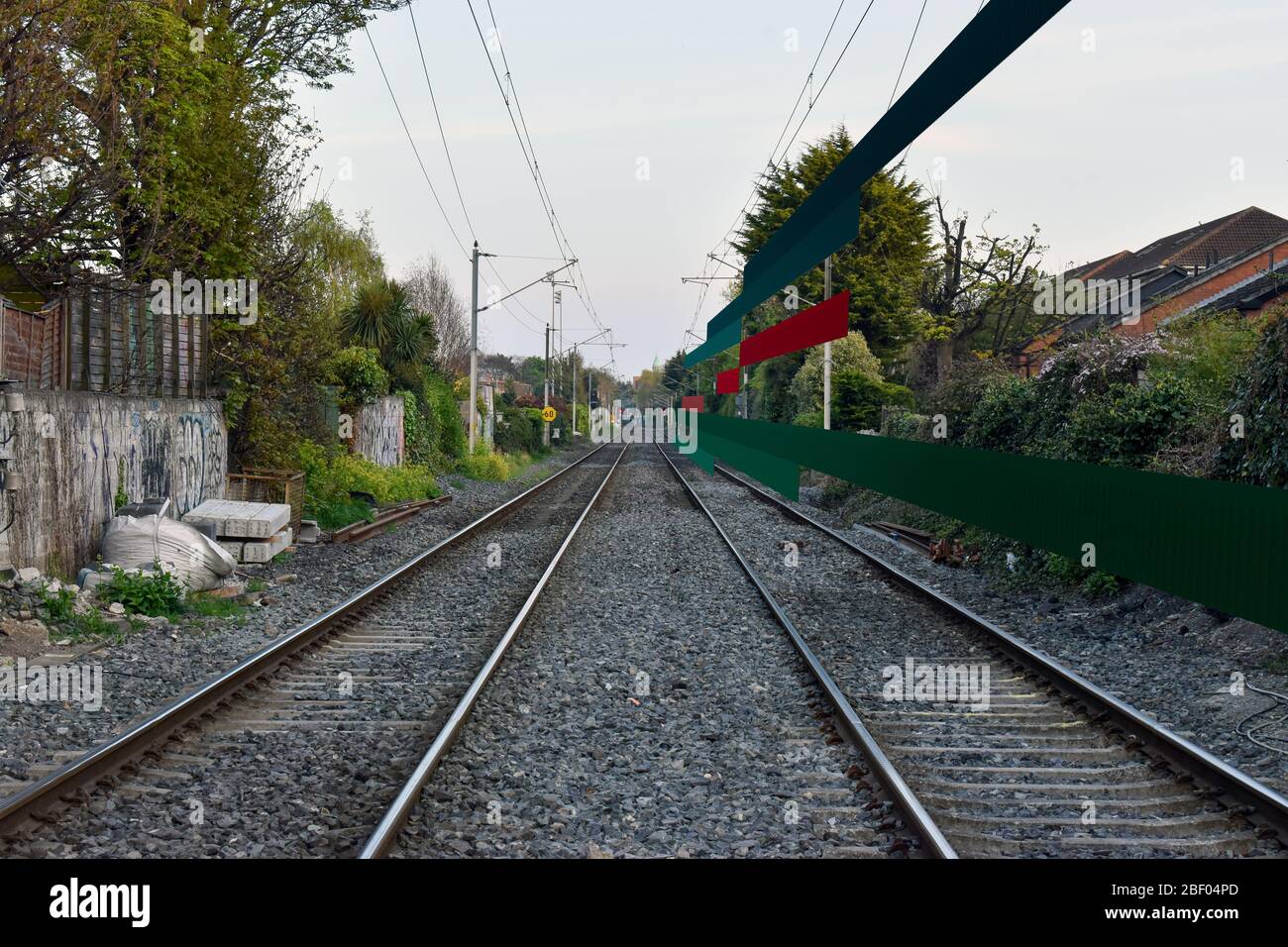 Grafico Gantt su binari ferroviari. Piano di consegna dei prodotti, CONCETTO DI PIANO IT o di Project Management Foto Stock