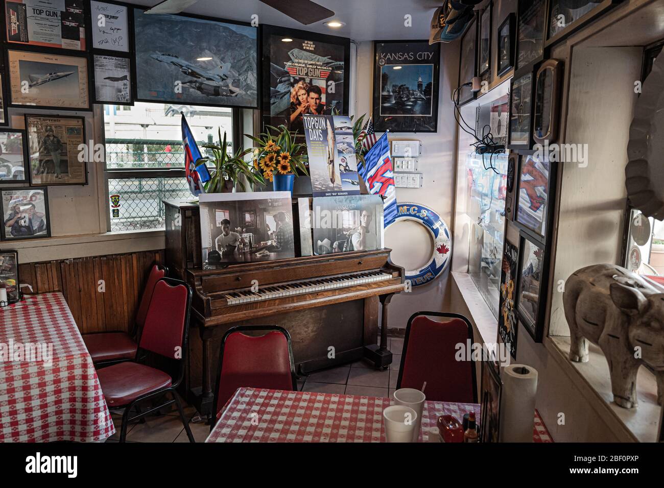 Kansas City bar a San Diego, set cinematografico del cult Top Gun Foto Stock