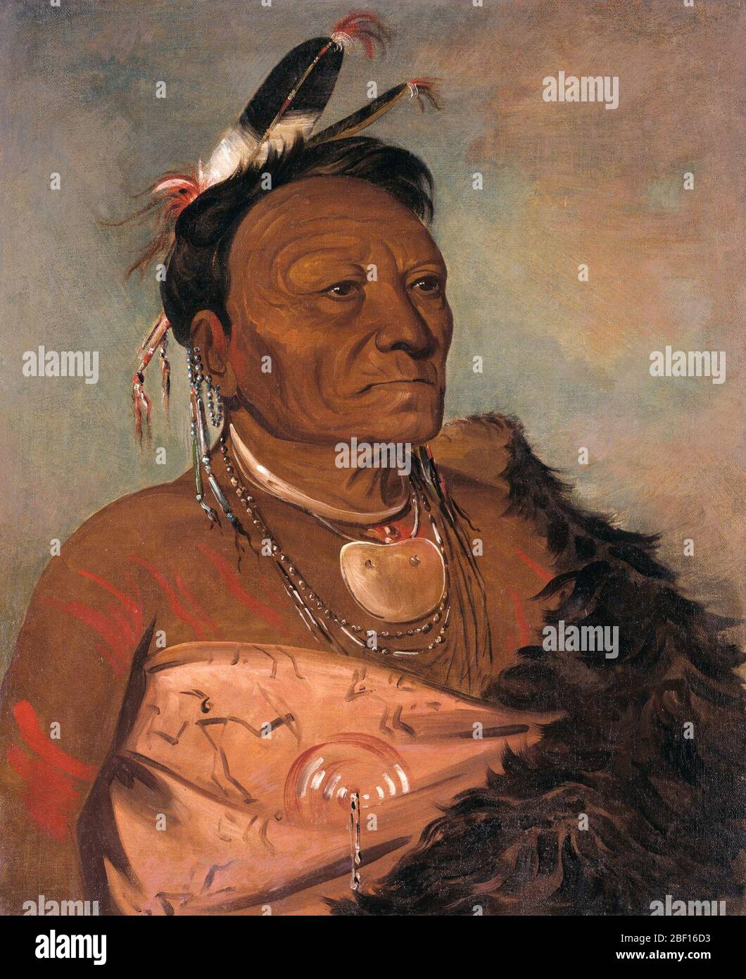 Weetrashro Capo della Tribe. "Quest'uomo abbracciò il colonnello Dodge e altri ufficiali di dragone nel consiglio, nel suo villaggio, e li trattò con grande gentilezza, essendo la prima visita che i bianchi hanno mai fatto loro". Foto Stock