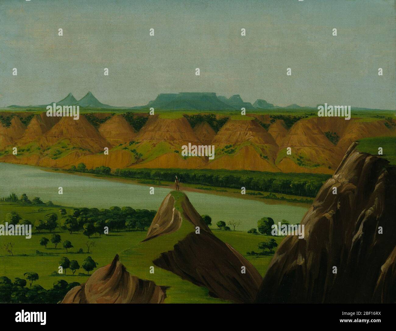 Big Bend sull'Upper Missouri 1900 miglia sopra St Louis. Sabato, quinto giorno del nostro viaggio dalla bocca della pietra gialla. Foto Stock