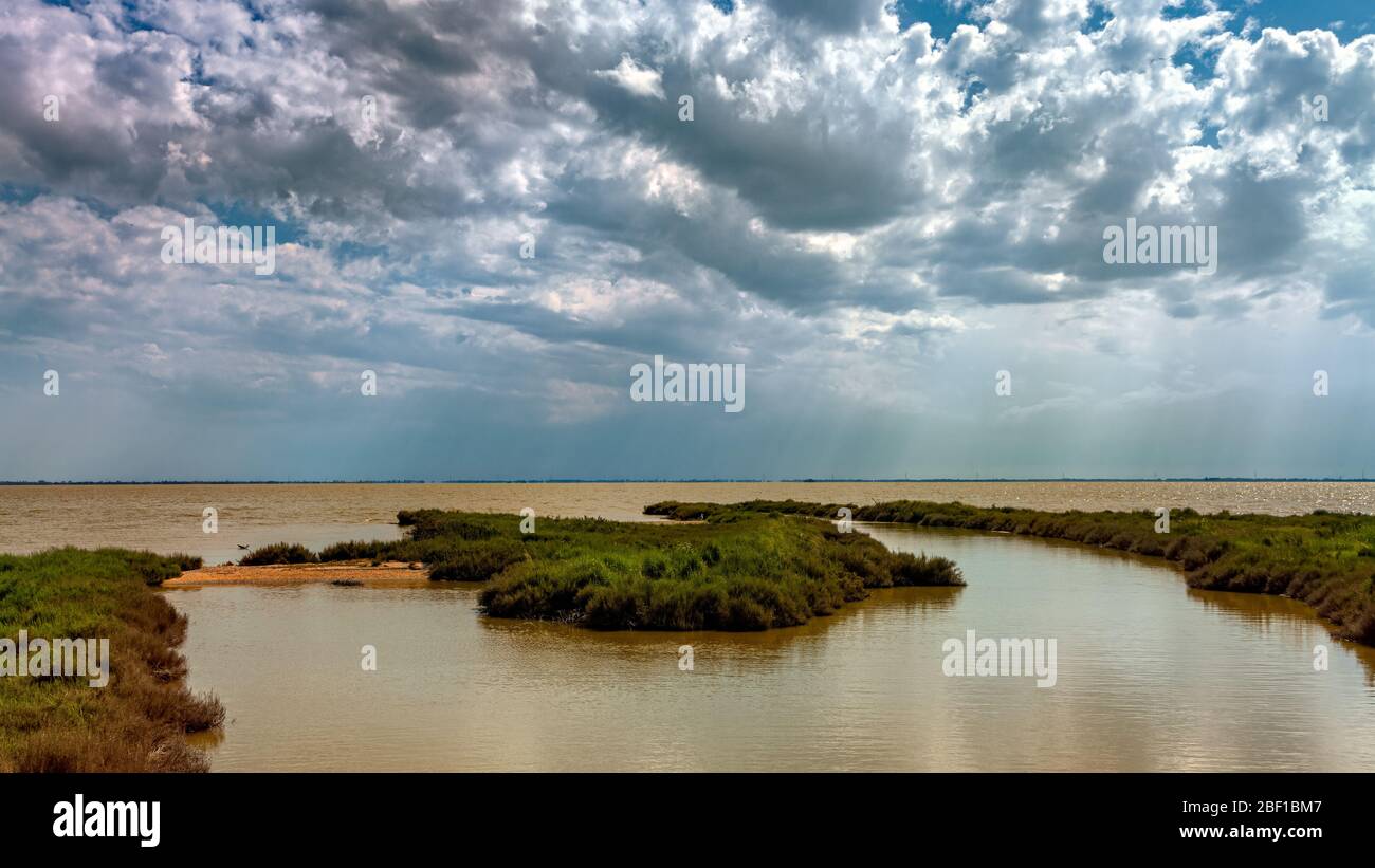 Valli di Comacchio, Emilia Romagna, Italia Foto Stock