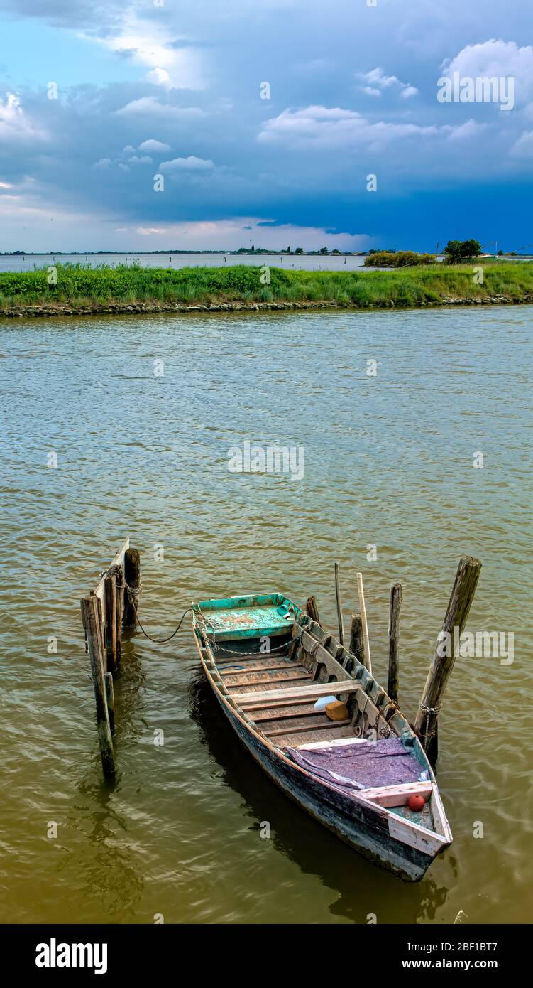 Valli di Comacchio, Emilia Romagna, Italia Foto Stock