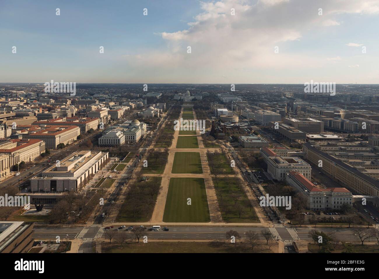 Veduta aerea della città di Washington DC, USA. Foto Stock