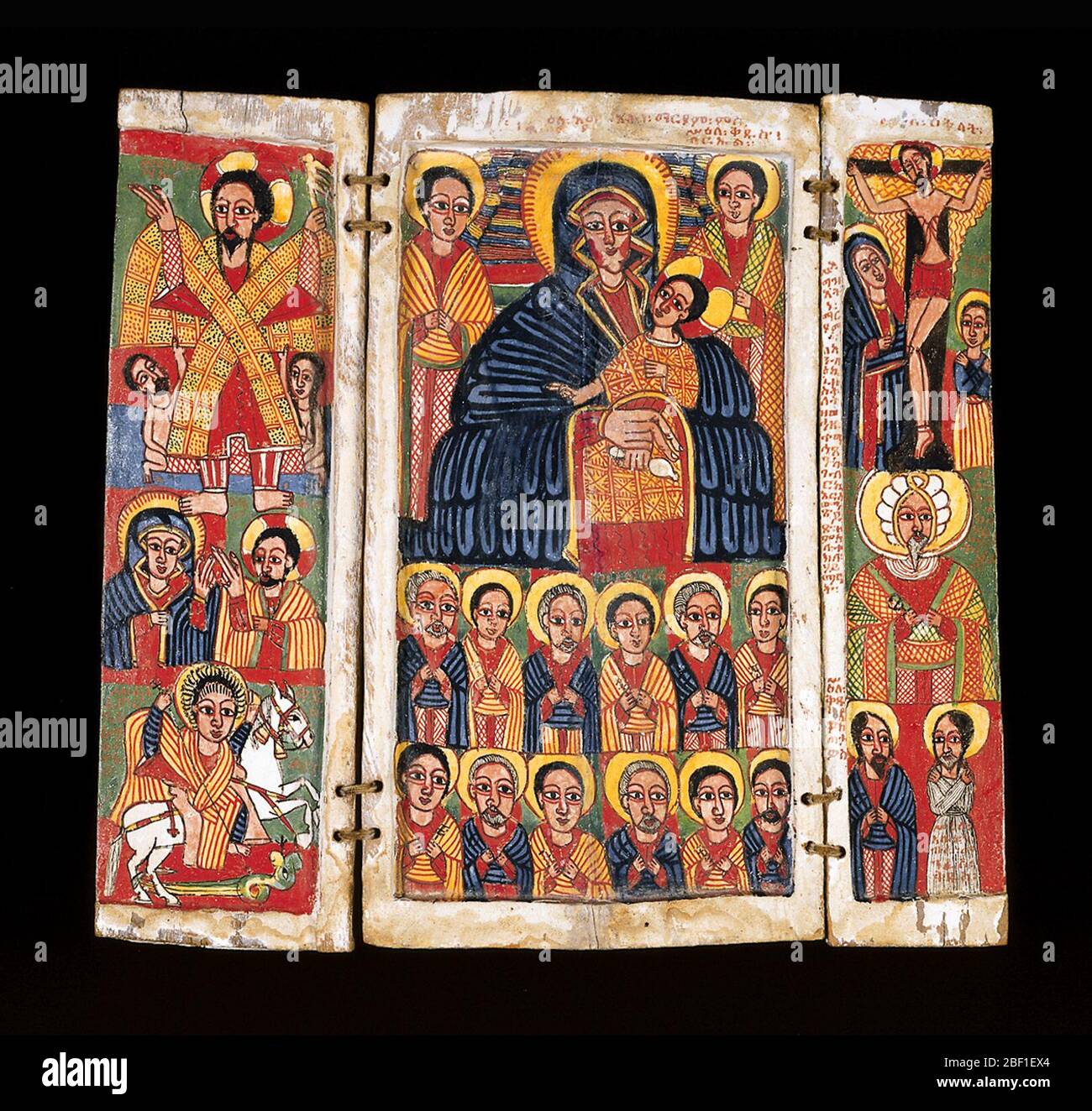 Ortodossa etiopica; Etiopia; metà del XVII secolo; distemper e gesso su legno; a x L x P: 30.2 x 15.9 x 2.9 cm (11 7/8 x 6 1/4 x 1 1/8 in.) Foto Stock