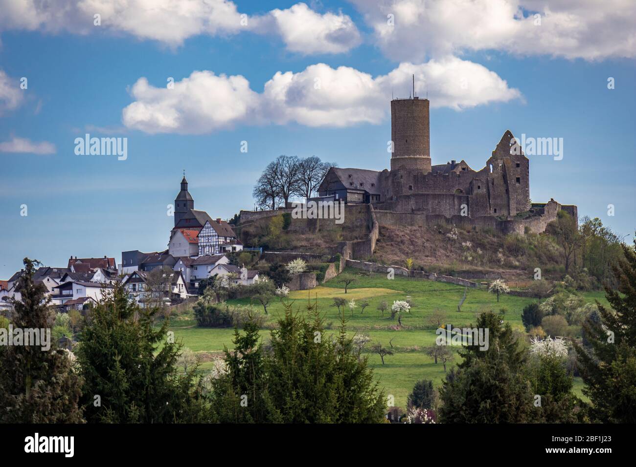 Castello di Gleiberg, Wettenberg Krofdorf-Gleiberg, Assia, Germania, Europa Foto Stock