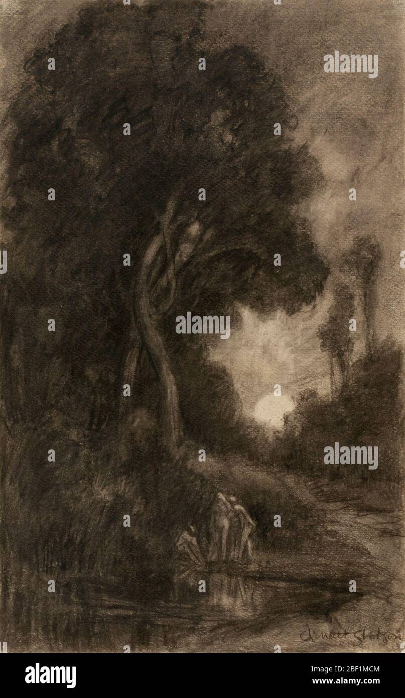 Bagnanti di Moonlight. Foto Stock