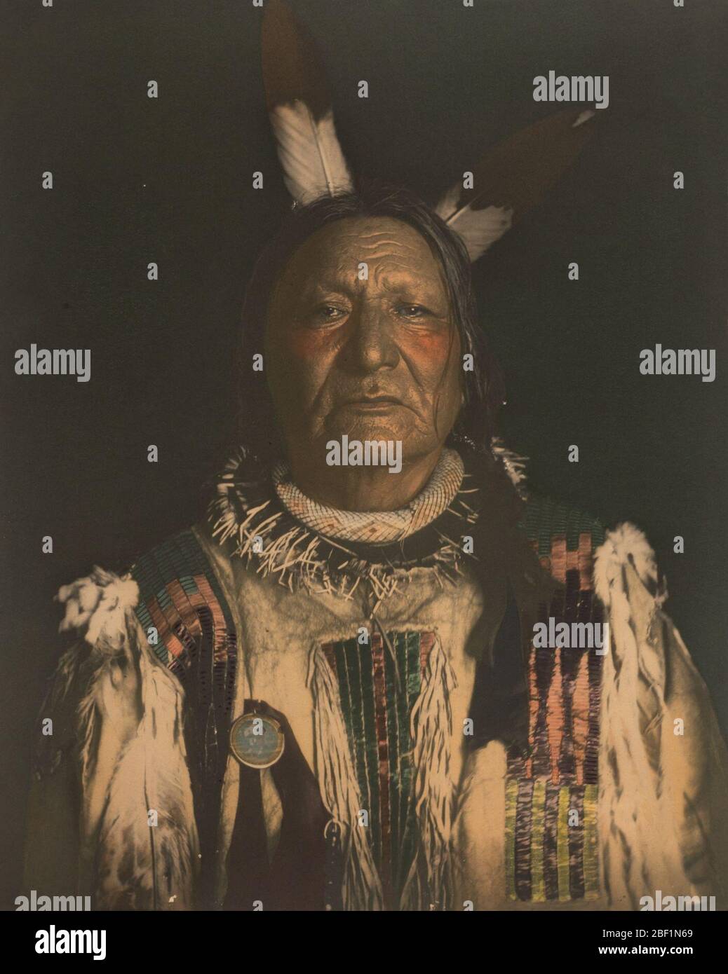 Non teme il capo di PawneeYanktonai Sioux. Foto Stock