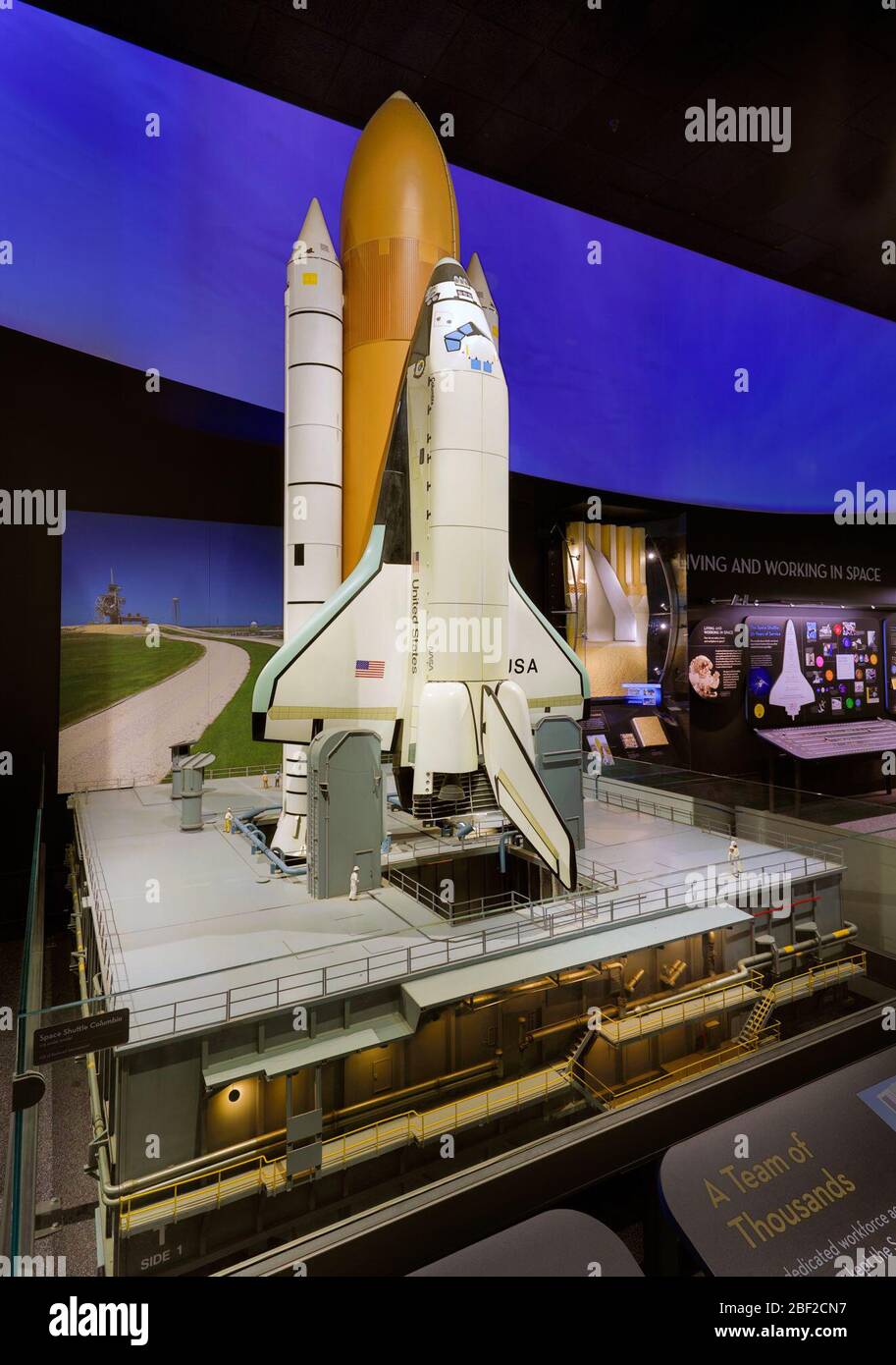 Modello Space Shuttle Nord America Rockwell Final Design 115. Questo modello rappresenta il progetto finale di Space Shuttle emerso dagli studi dell'industria della NASA nel 1969-1972. Foto Stock