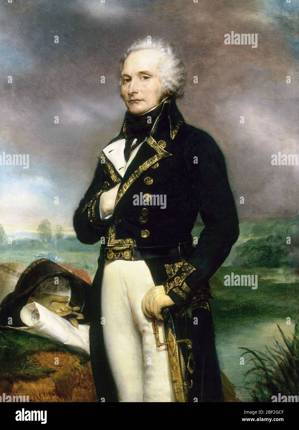 Alexandre-Francois-Marie, Vicomte de Beauharnais, Generale in Capo dell'Esercito del Reno (1760-1794) - Georges Rouget, 1834 Foto Stock
