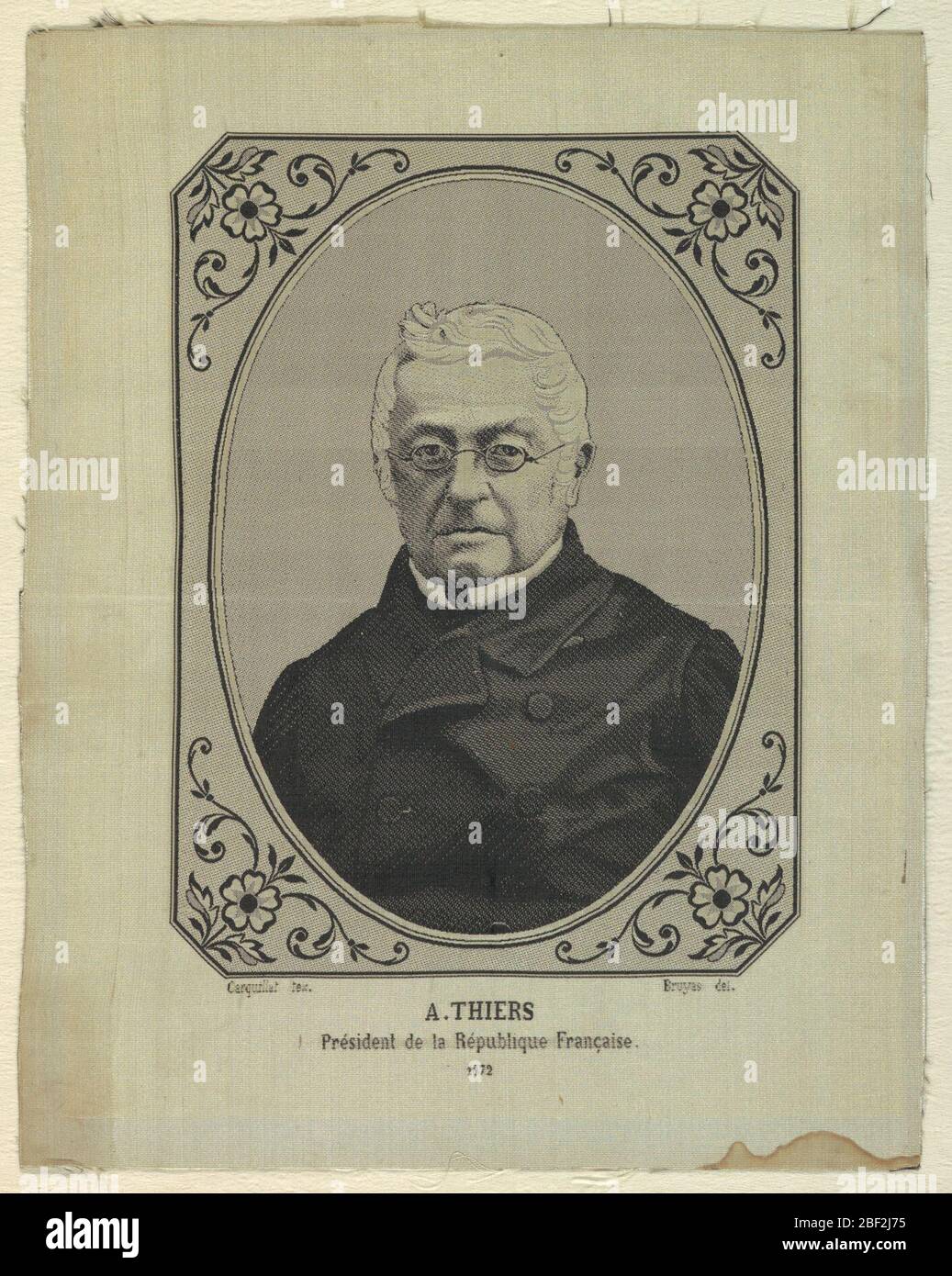 Immagine. Ritratto di Adolphe Thiers (francese, 1871-1873), presidente della Repubblica francese, 1872. Foto Stock