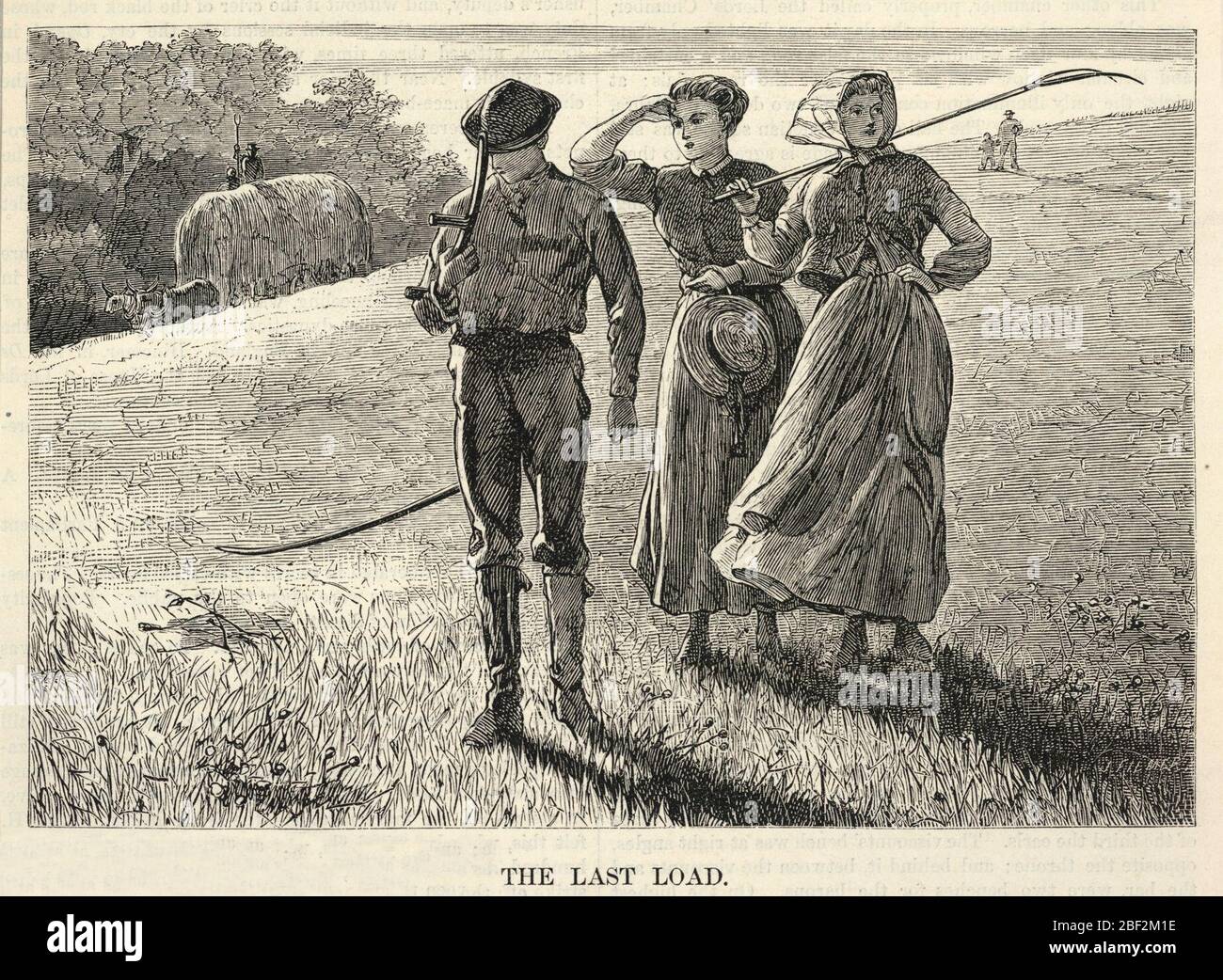 The Last Load from Appletons Journal of Literature Science and Art August 7 1869. Foto Stock