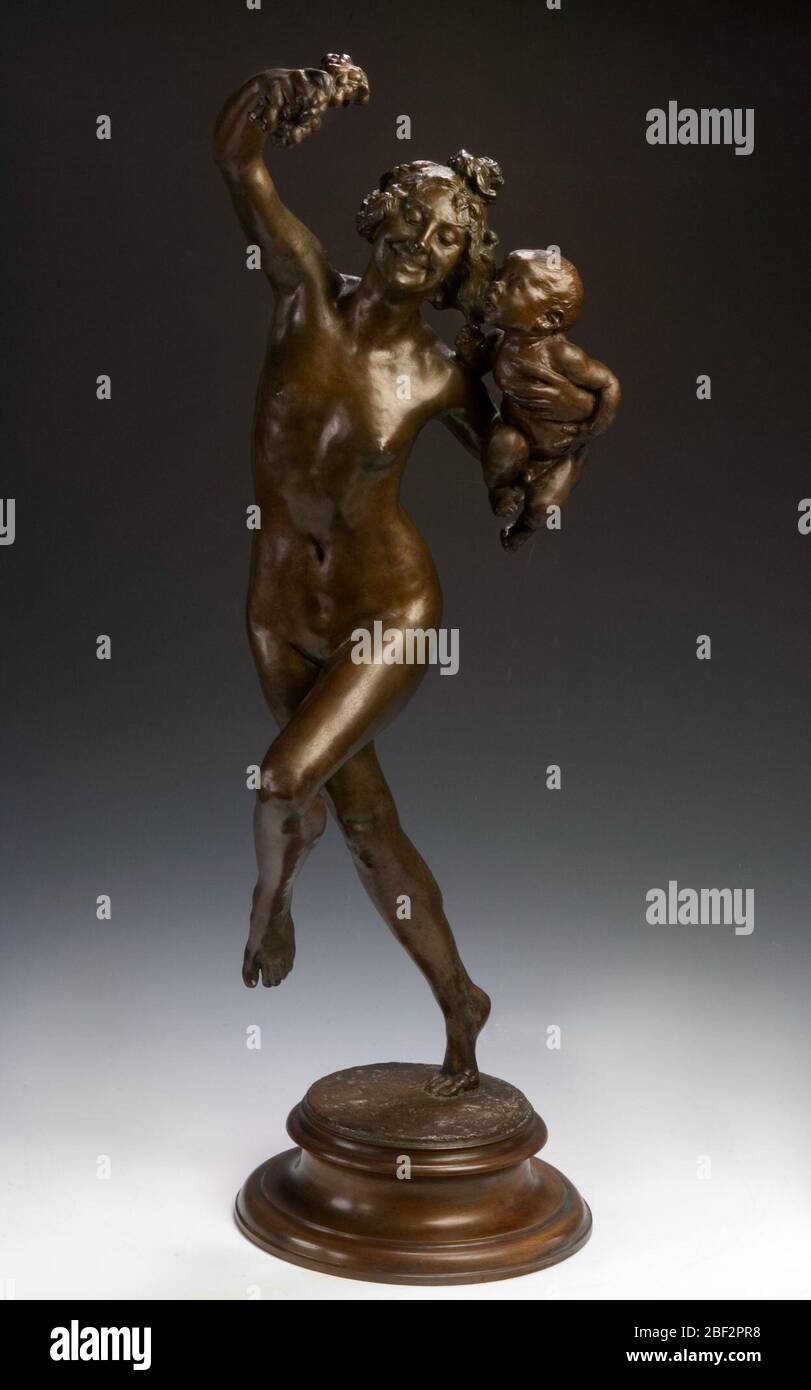 Bacchante e Faun infantile. Una madre e bambino di diciannove anni hanno modellato per il lavoro più popolare di Frederick MacMonnies, Bacchante e Infant Faun. I Bacchanti erano figure mitologiche che servivano il Dio del vino, Bacco. Foto Stock