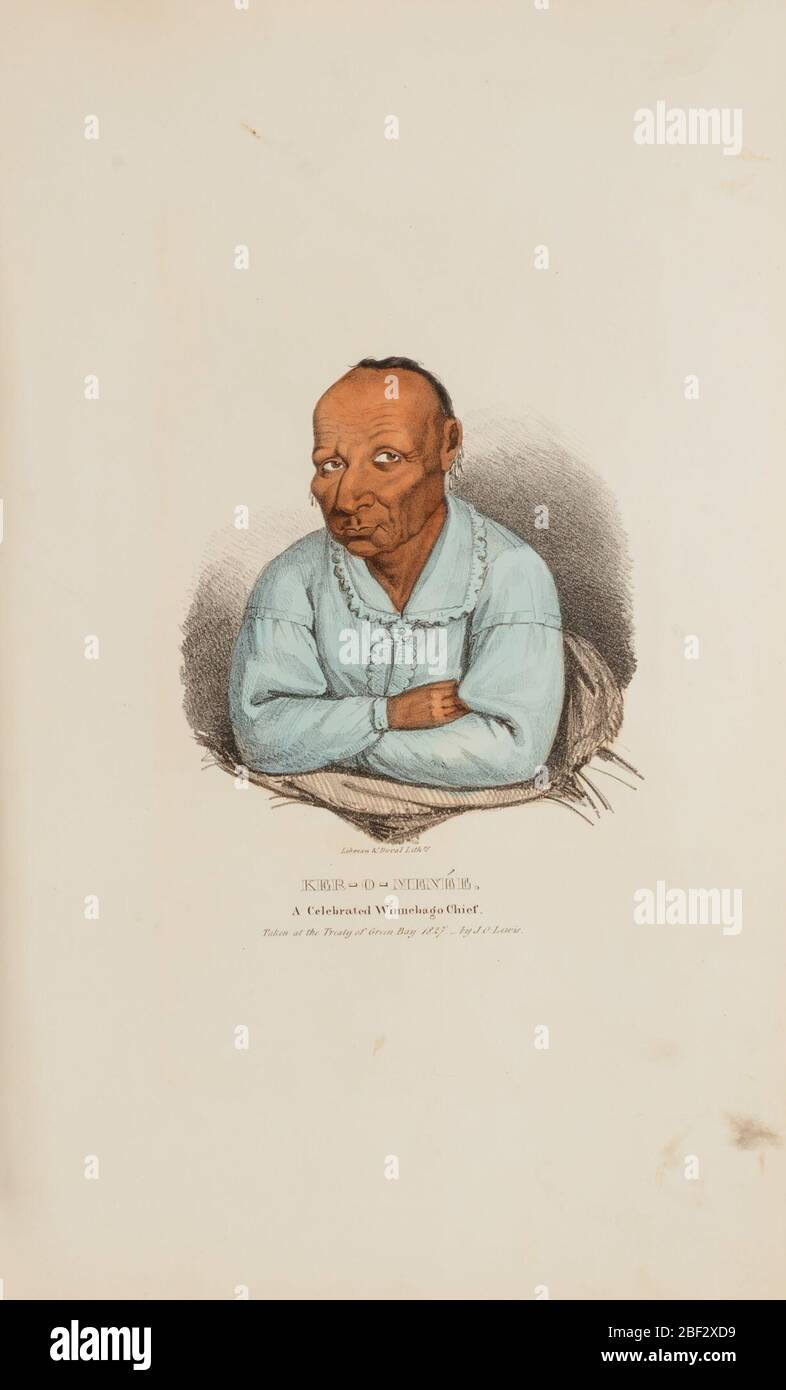 KEROMENEE, il celebre capo di Winnebago del portafoglio aborigeno. Foto Stock