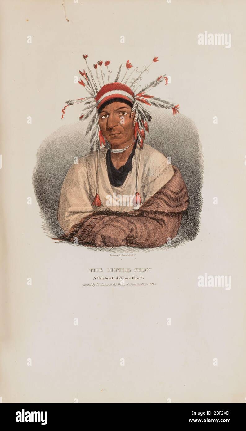 IL PICCOLO CORVO UN celebrato capo Sioux dal portafoglio aborigeno. Foto Stock