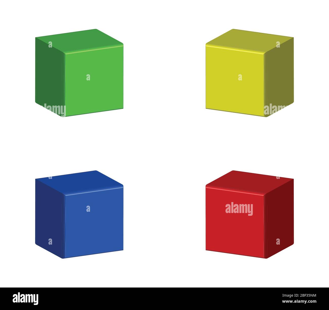 icona isometrica del cubo illustrata in vettore su sfondo bianco Illustrazione Vettoriale