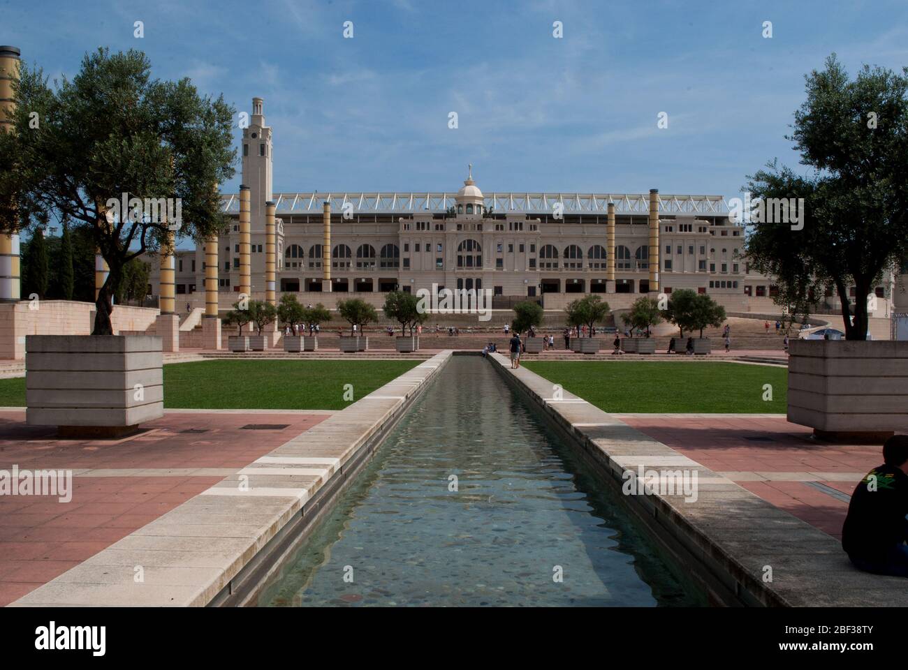 Estadi Olímpic Lluís Società Stadio Olimpico, Montjuic, Barcellona, Spagna di Pere Domènech i Roura Foto Stock