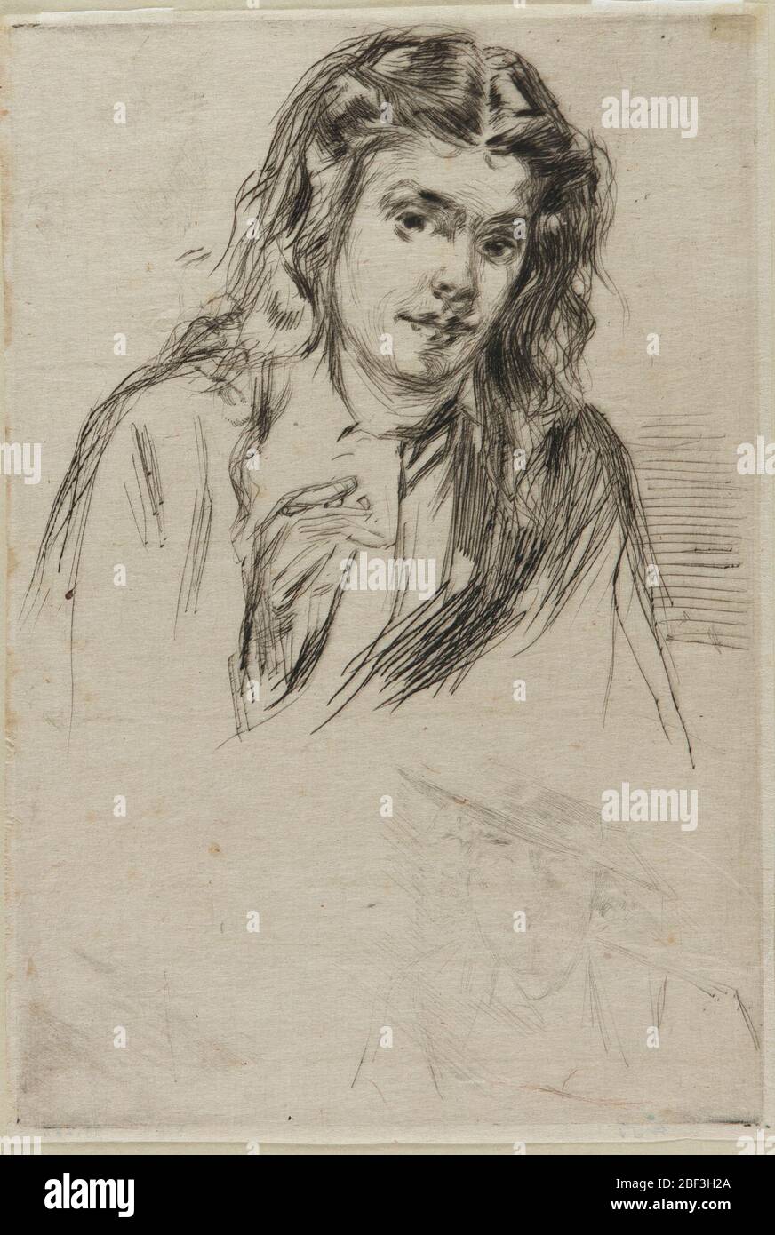 (Artista) James McNeill Whistler; Stati Uniti; 1859; DRYPOINT su carta; a x L: 22.9 x 15.5 cm (9 x 6 1/8 in); regalo di Charles Lang Freer Foto Stock