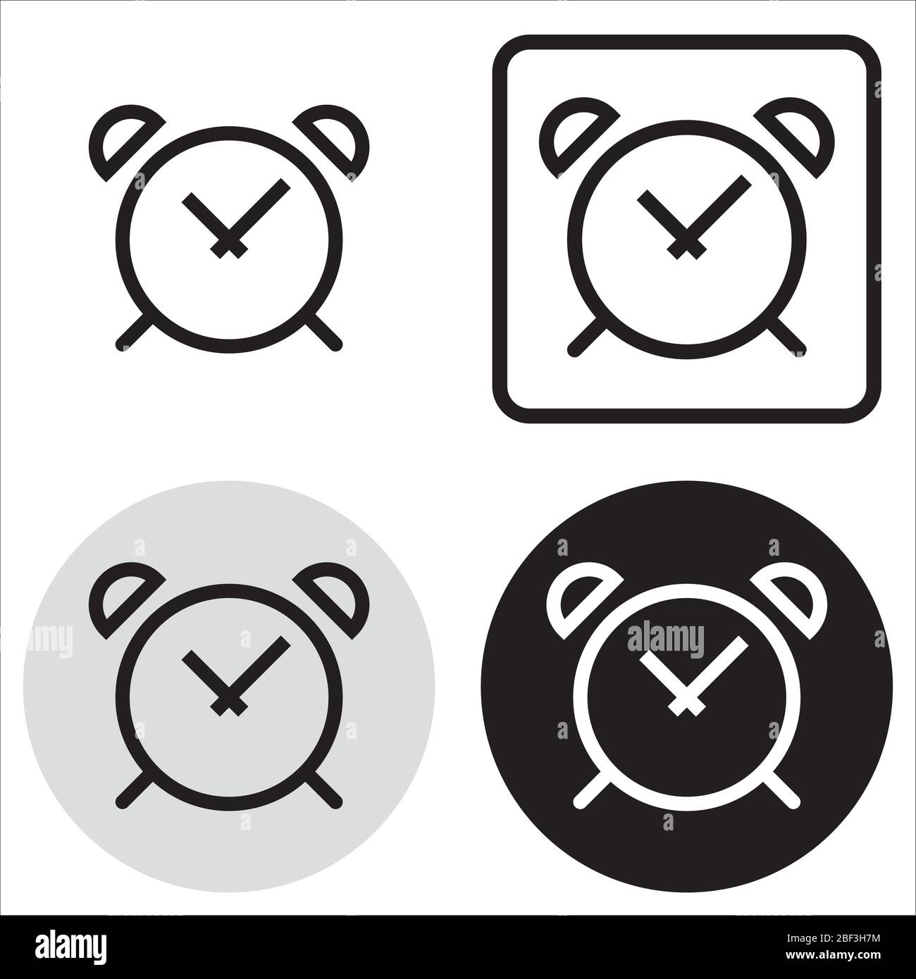 illustrazione dell'icona del vettore di clock di base Illustrazione Vettoriale