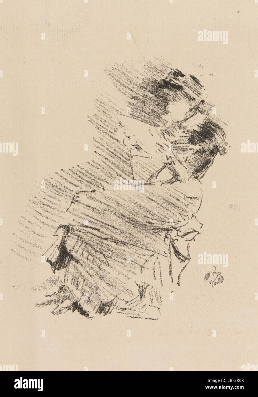 (Artista) James McNeill Whistler; Stati Uniti; 1879 e 1887; litografia su carta; H x L (totale): 15.4 x 12.7 cm (6 1/16 x 5 in); dono di Charles Lang Freer Foto Stock