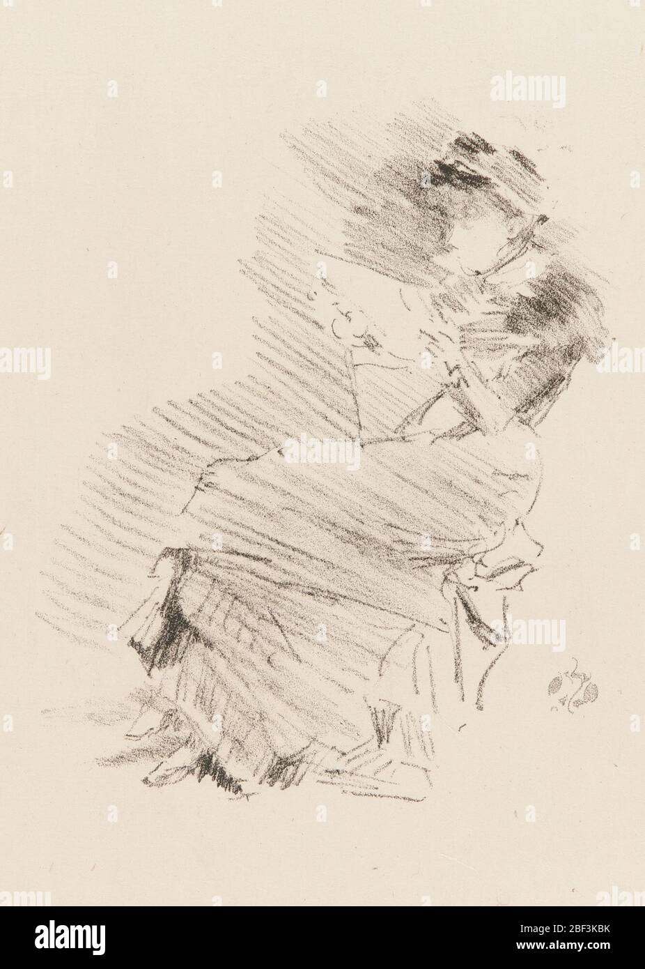 (Artista) James McNeill Whistler; Stati Uniti; 1879 e 1887; litografia su carta; H x L (totale): 15.4 x 12.7 cm (6 1/16 x 5 in); dono di Charles Lang Freer Foto Stock