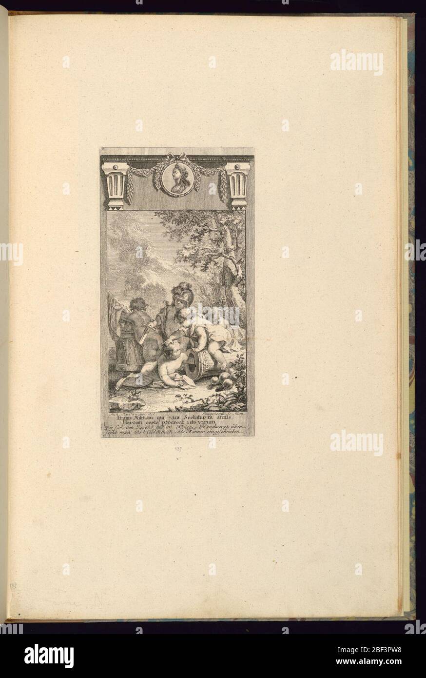 Disegno per un'illustrazione del libro con i bambini che giocano con un Canon. Foto Stock